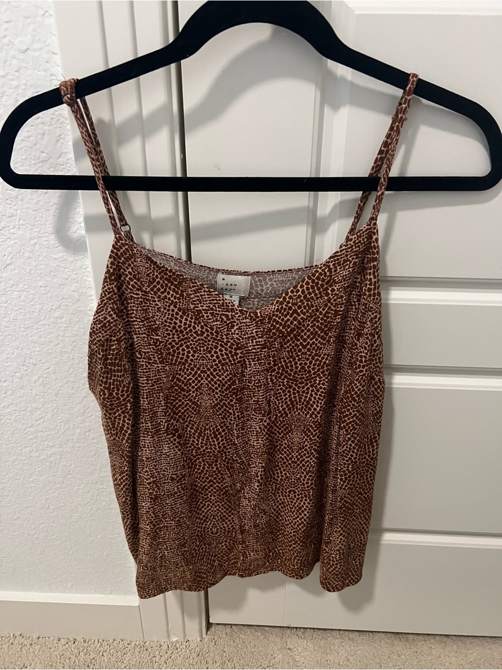 a new day Brown Animal-Print Spaghetti Strap Camisole